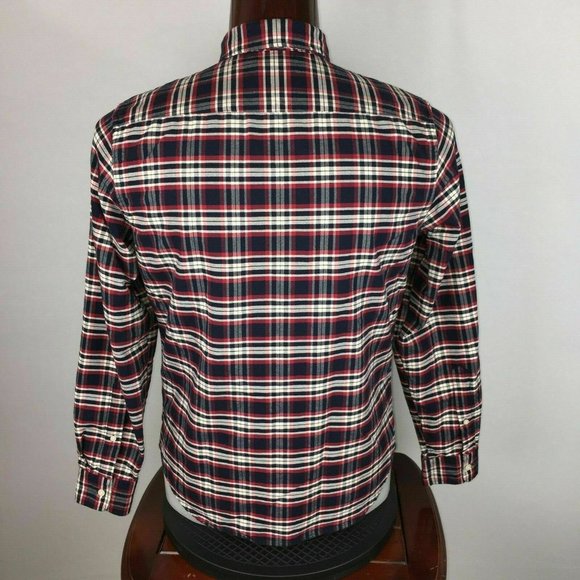 Fossil Mens M Plaid Button Down Shirt Long Sleeve Cotton - Picture 4 of 9